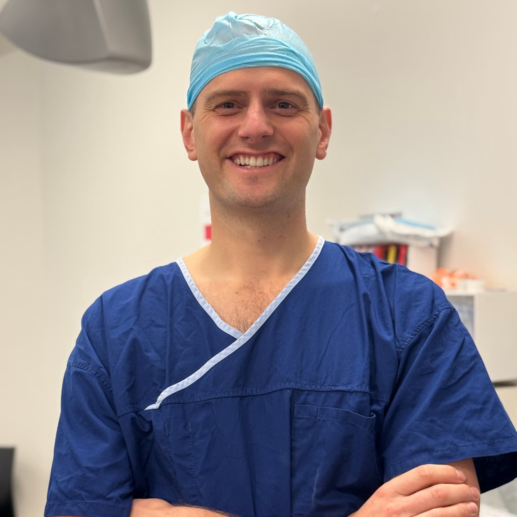 Dr lambers photographed wearing scrubs